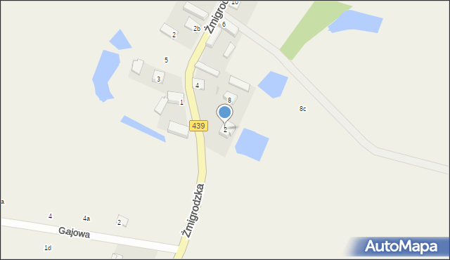 Radziądz, Żmigrodzka, 2, mapa Radziądz