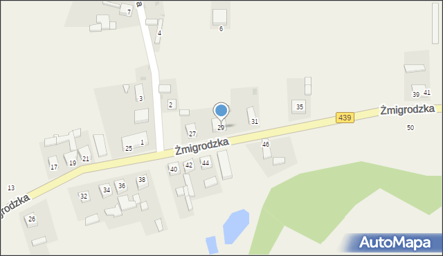 Radziądz, Żmigrodzka, 29, mapa Radziądz