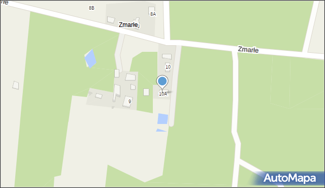 Rzewuszyce, Zmarłe, 10A, mapa Rzewuszyce