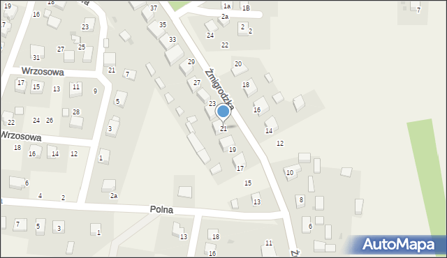 Skokowa, Żmigrodzka, 21, mapa Skokowa