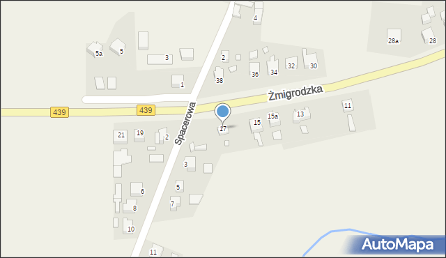 Sułów, Żmigrodzka, 17, mapa Sułów