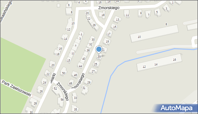 Świdnica, Zmorskiego Romana, 23, mapa Świdnicy