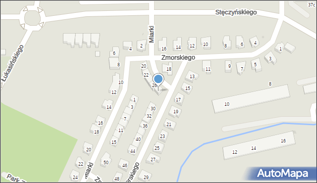 Świdnica, Zmorskiego Romana, 28, mapa Świdnicy