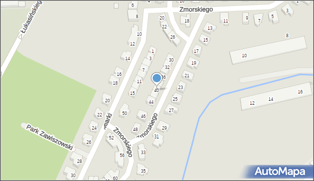 Świdnica, Zmorskiego Romana, 40, mapa Świdnicy