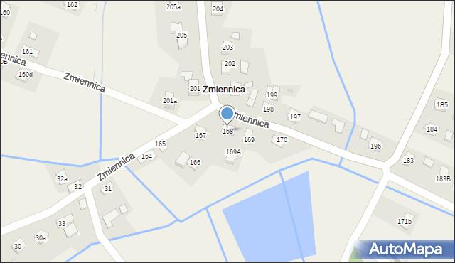 Zmiennica, Zmiennica, 168, mapa Zmiennica