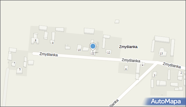 Zmyślanka, Zmyślanka, 11, mapa Zmyślanka