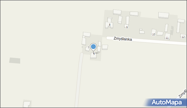 Zmyślanka, Zmyślanka, 5, mapa Zmyślanka