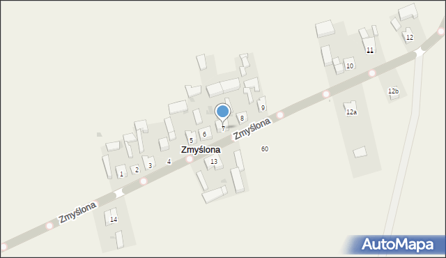 Zmyślona, Zmyślona, 7, mapa Zmyślona