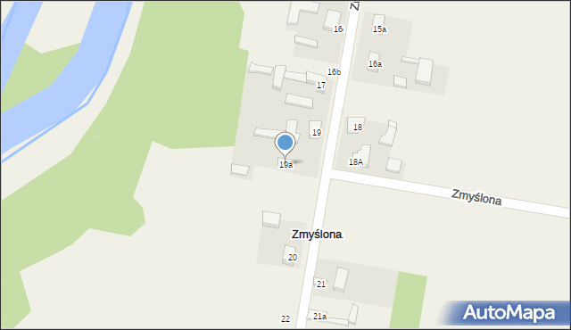 Zmyślona, Zmyślona, 19a, mapa Zmyślona