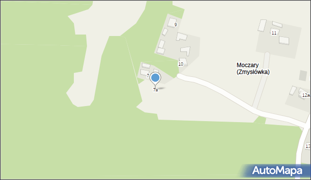 Zmysłówka, Zmysłówka, 7a, mapa Zmysłówka