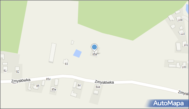 Zmysłówka, Zmysłówka, 83a, mapa Zmysłówka