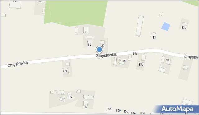 Zmysłówka, Zmysłówka, 86c, mapa Zmysłówka