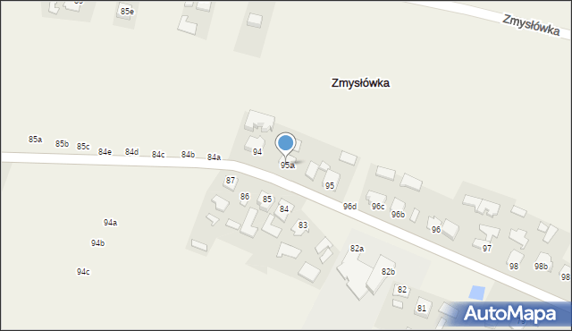 Zmysłówka, Zmysłówka, 95a, mapa Zmysłówka