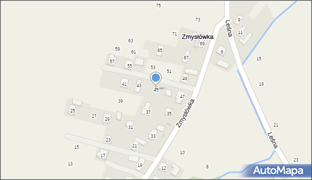 Zmysłówka, Zmysłówka, 45, mapa Zmysłówka