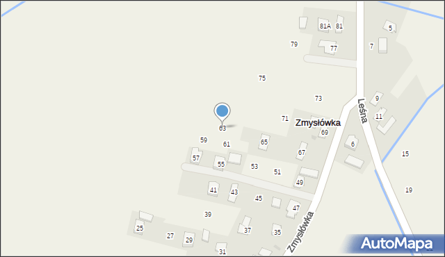 Zmysłówka, Zmysłówka, 63, mapa Zmysłówka