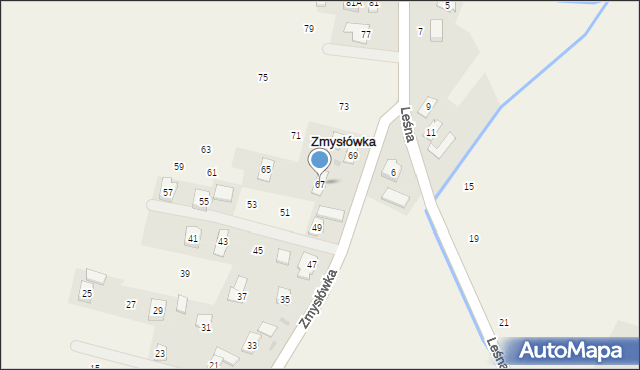 Zmysłówka, Zmysłówka, 67, mapa Zmysłówka