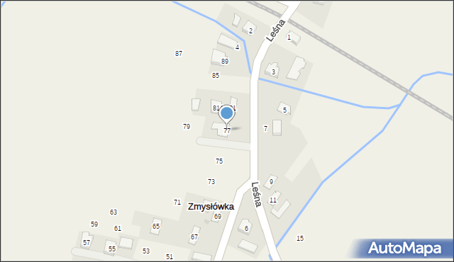 Zmysłówka, Zmysłówka, 77, mapa Zmysłówka