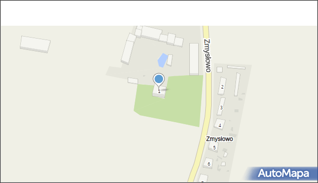 Zmysłowo, Zmysłowo, 1, mapa Zmysłowo