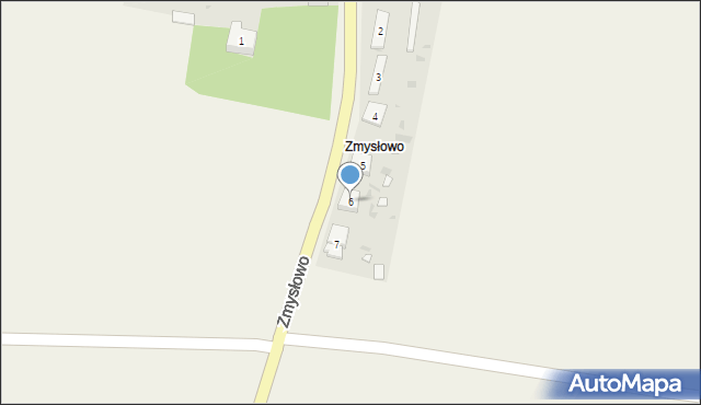 Zmysłowo, Zmysłowo, 6, mapa Zmysłowo