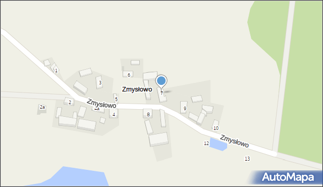 Zmysłowo, Zmysłowo, 7, mapa Zmysłowo