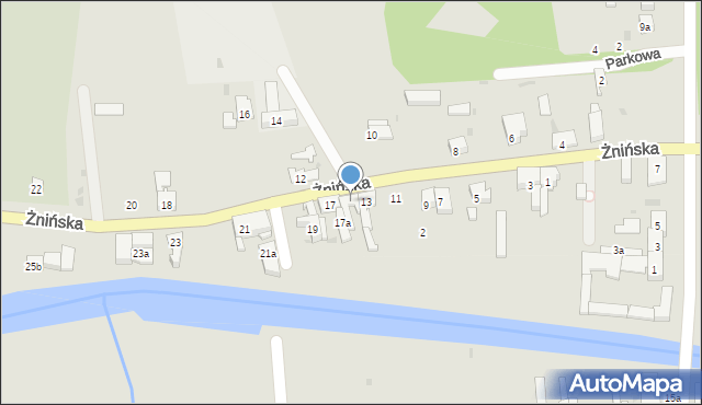 Barcin, Żnińska, 15, mapa Barcin