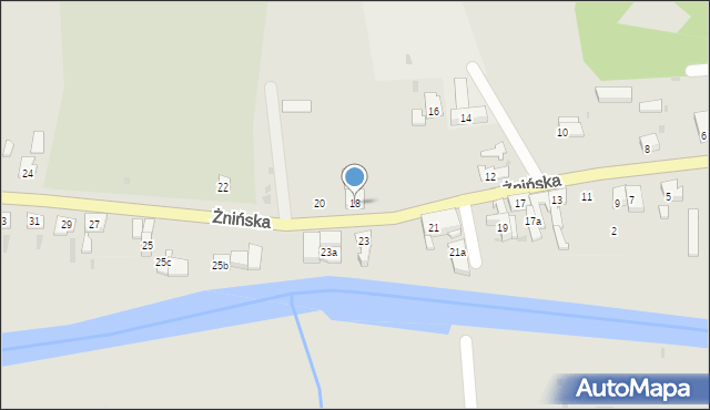Barcin, Żnińska, 18, mapa Barcin