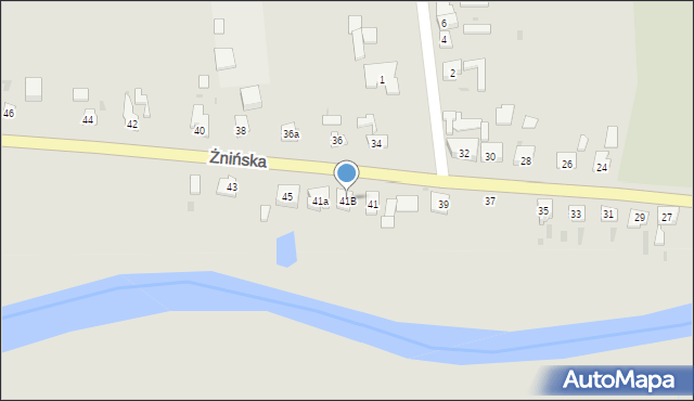 Barcin, Żnińska, 41B, mapa Barcin