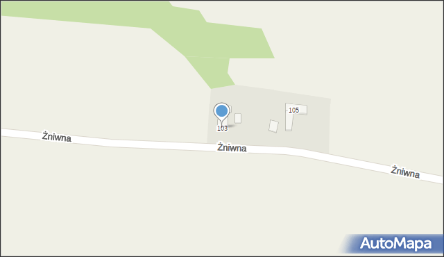 Brzezówka, Żniwna, 103, mapa Brzezówka