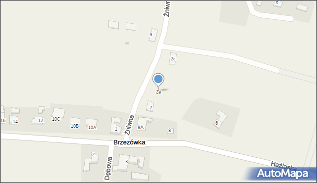 Brzezówka, Żniwna, 2a, mapa Brzezówka