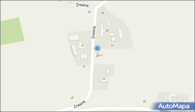 Dębowiec, Żniwna, 20, mapa Dębowiec