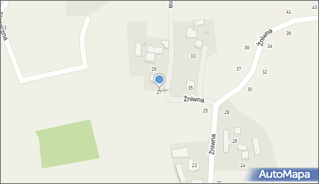 Dębowiec, Żniwna, 27, mapa Dębowiec