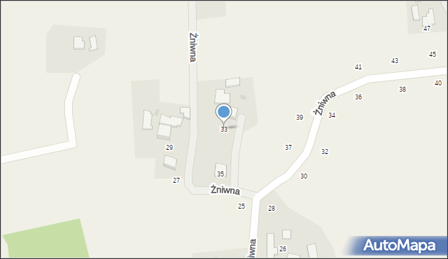 Dębowiec, Żniwna, 33, mapa Dębowiec