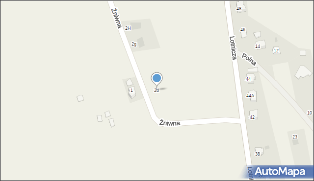 Goleszów, Żniwna, 2d, mapa Goleszów