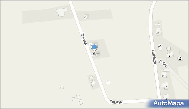 Goleszów, Żniwna, 2g, mapa Goleszów