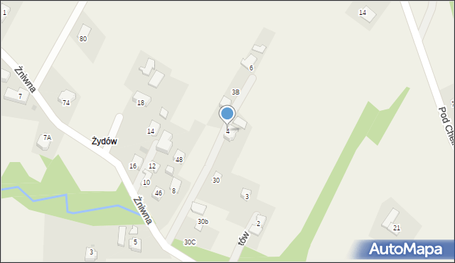 Goleszów, Żniwna, 4, mapa Goleszów