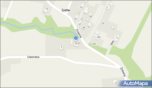 Goleszów, Żniwna, 5, mapa Goleszów