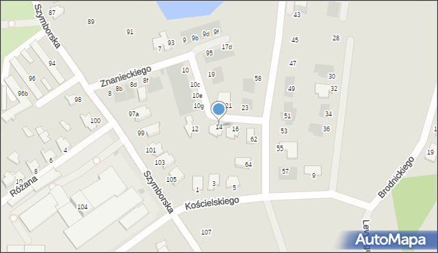 Inowrocław, Znanieckiego Adama, 14, mapa Inowrocławia