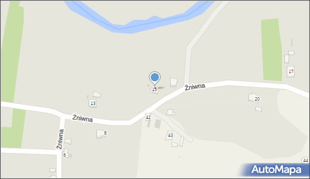 Jasło, Żniwna, 15, mapa Jasła