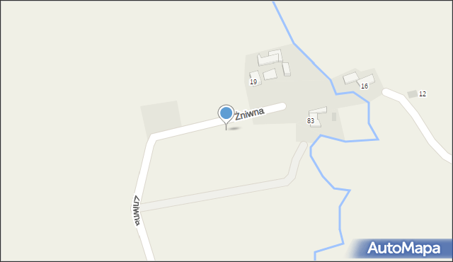 Kiczyce, Żniwna, 22, mapa Kiczyce