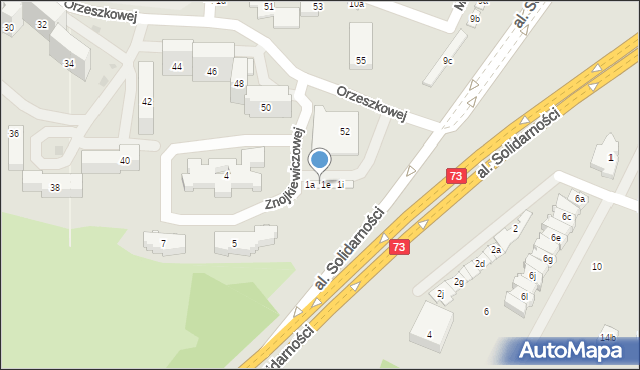 Kielce, Znojkiewiczowej Emilii, 1d, mapa Kielc