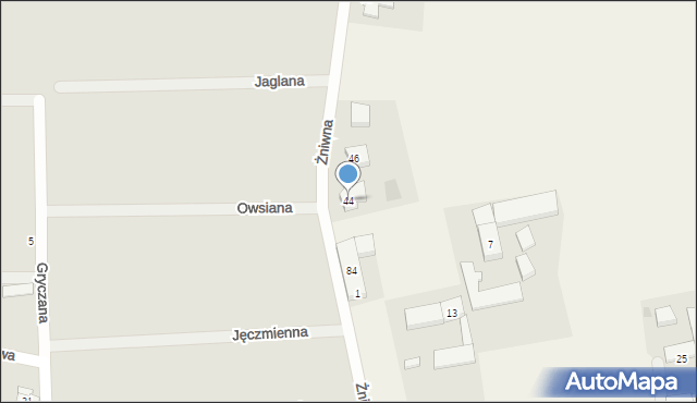 Krotoszyn, Żniwna, 44, mapa Krotoszyna