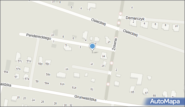 Kutno, Żniwna, 1f, mapa Kutno