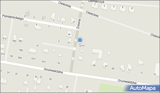 Kutno, Żniwna, 2, mapa Kutno