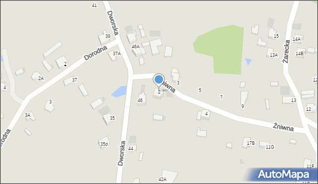 Myszków, Żniwna, 2, mapa Myszków