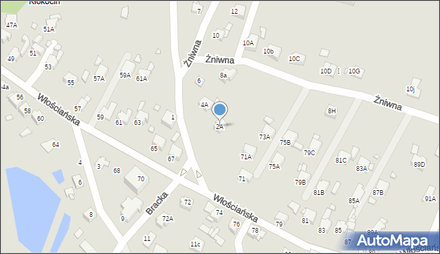 Rybnik, Żniwna, 2A, mapa Rybnika