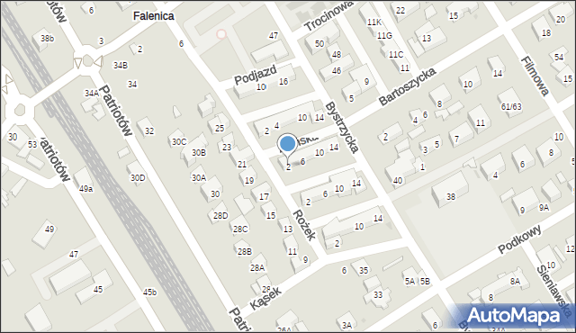 Warszawa, Żnińska, 2, mapa Warszawy