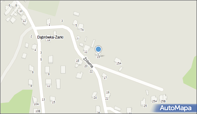 Zawiercie, Żniwna, 13, mapa Zawiercie