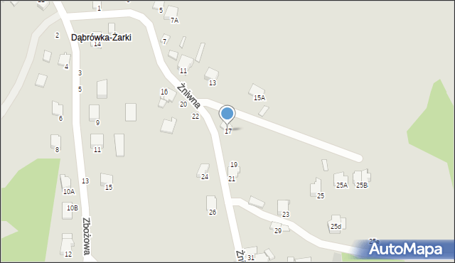 Zawiercie, Żniwna, 17, mapa Zawiercie