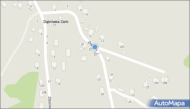 Zawiercie, Żniwna, 22, mapa Zawiercie