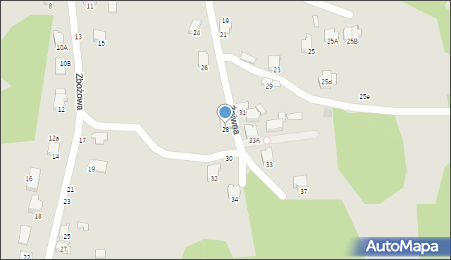 Zawiercie, Żniwna, 28, mapa Zawiercie